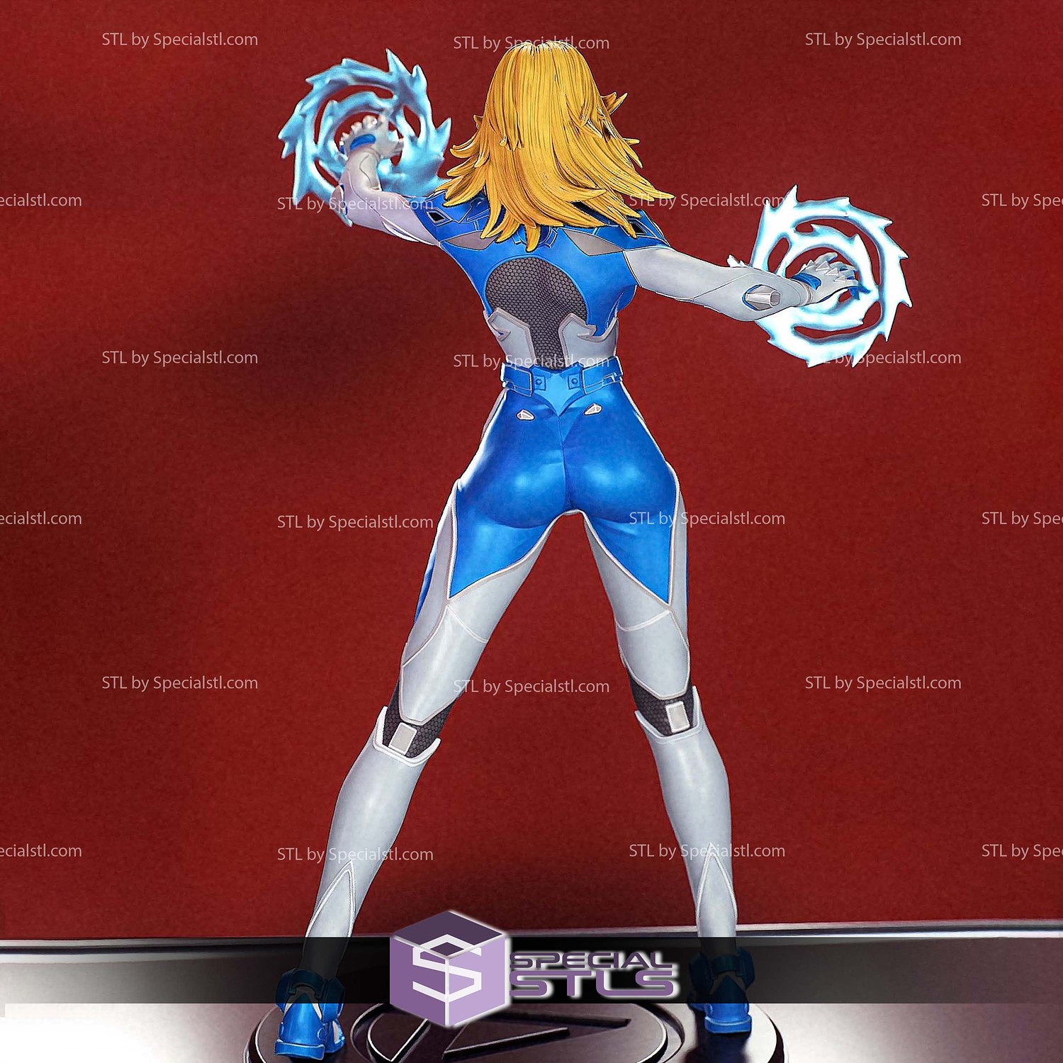 Invisible Woman Marvel Rivals 3D Printer Files STL Model — view 3