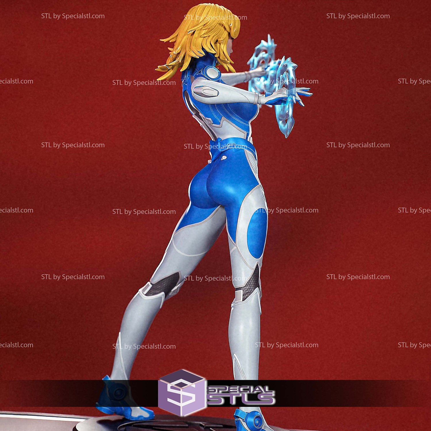 Invisible Woman Marvel Rivals 3D Printer Files STL Model — view 4