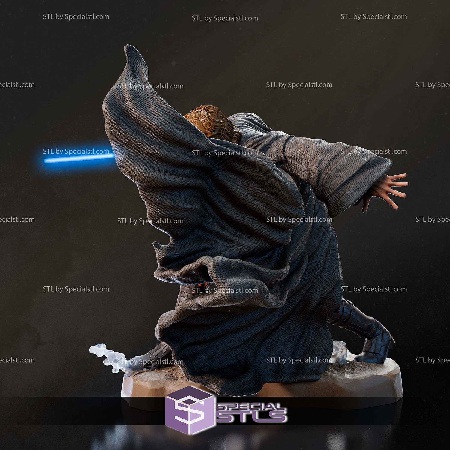 Anakin Skywalker and R2D2 217mm 3D Printer Files STL Model — view 6