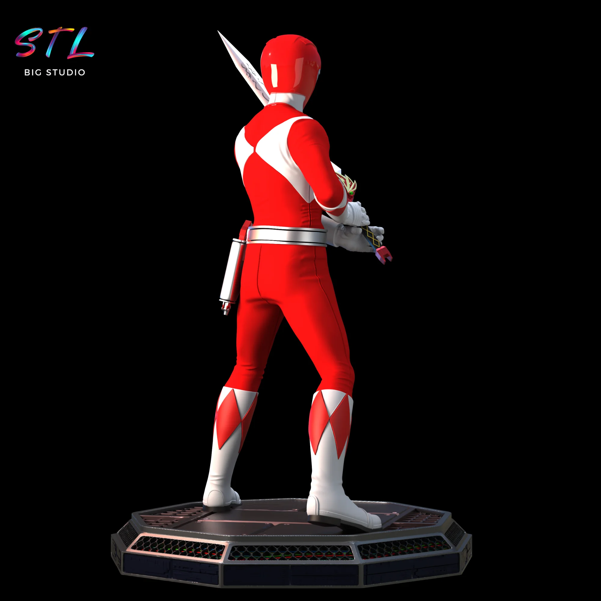 Red Power Ranger STL | 3D Printable Model Model — view 3
