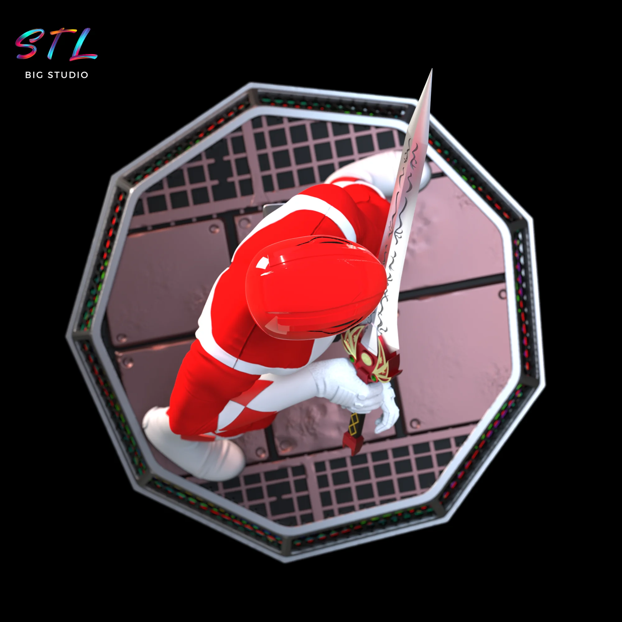 Red Power Ranger STL | 3D Printable Model Model — view 6