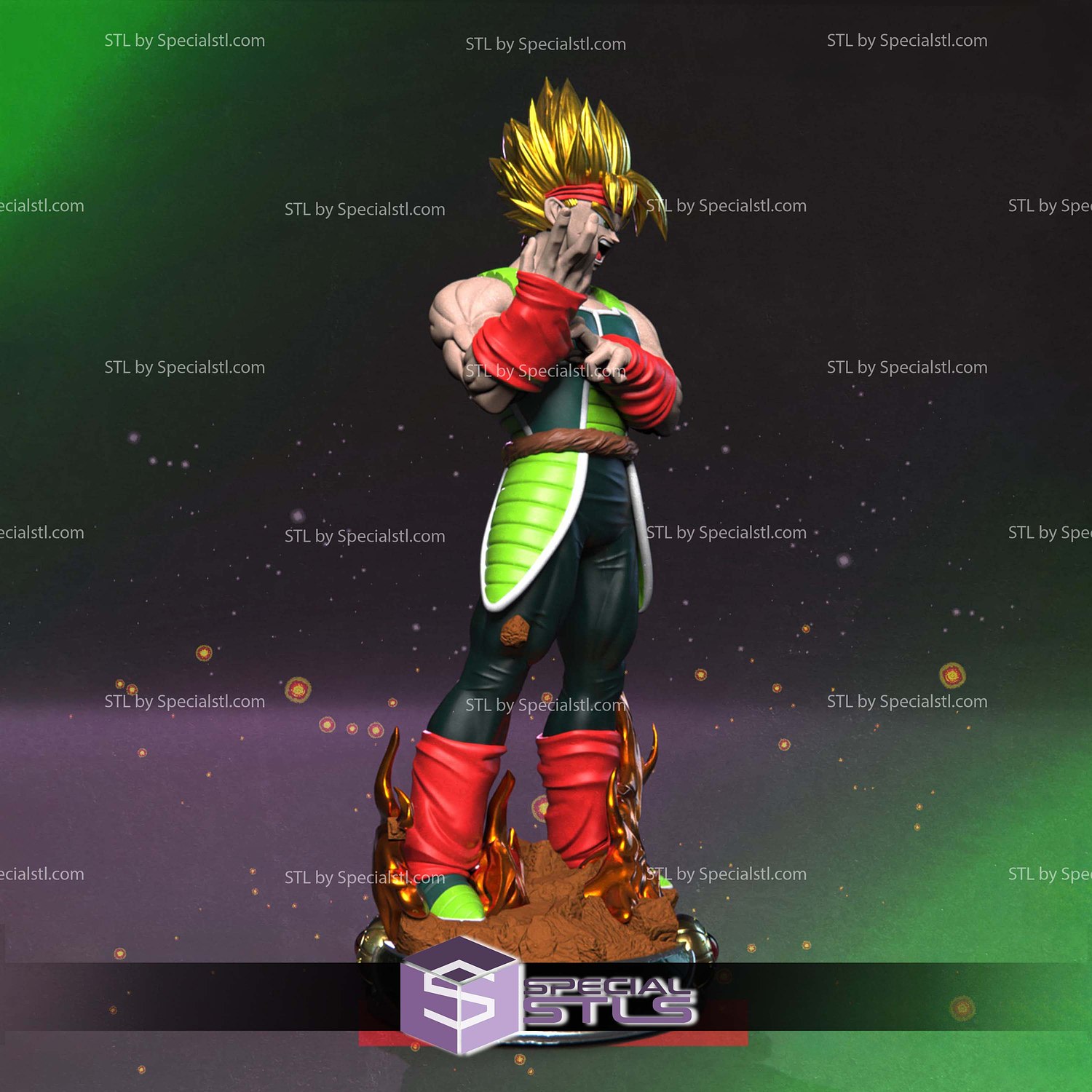 Bardock SSJ Dragonball STL Files 3D Model — view 3