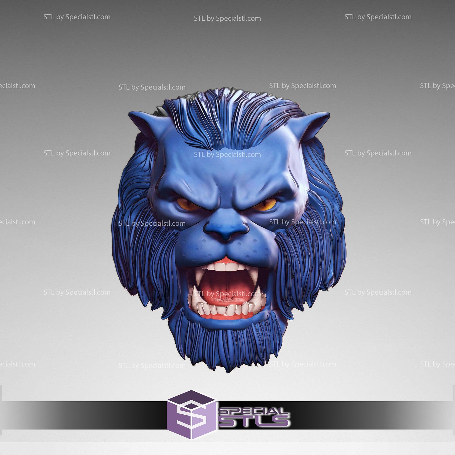 Custom Figure Head STL Collection - Beast Astonishing 3D Model — view 2