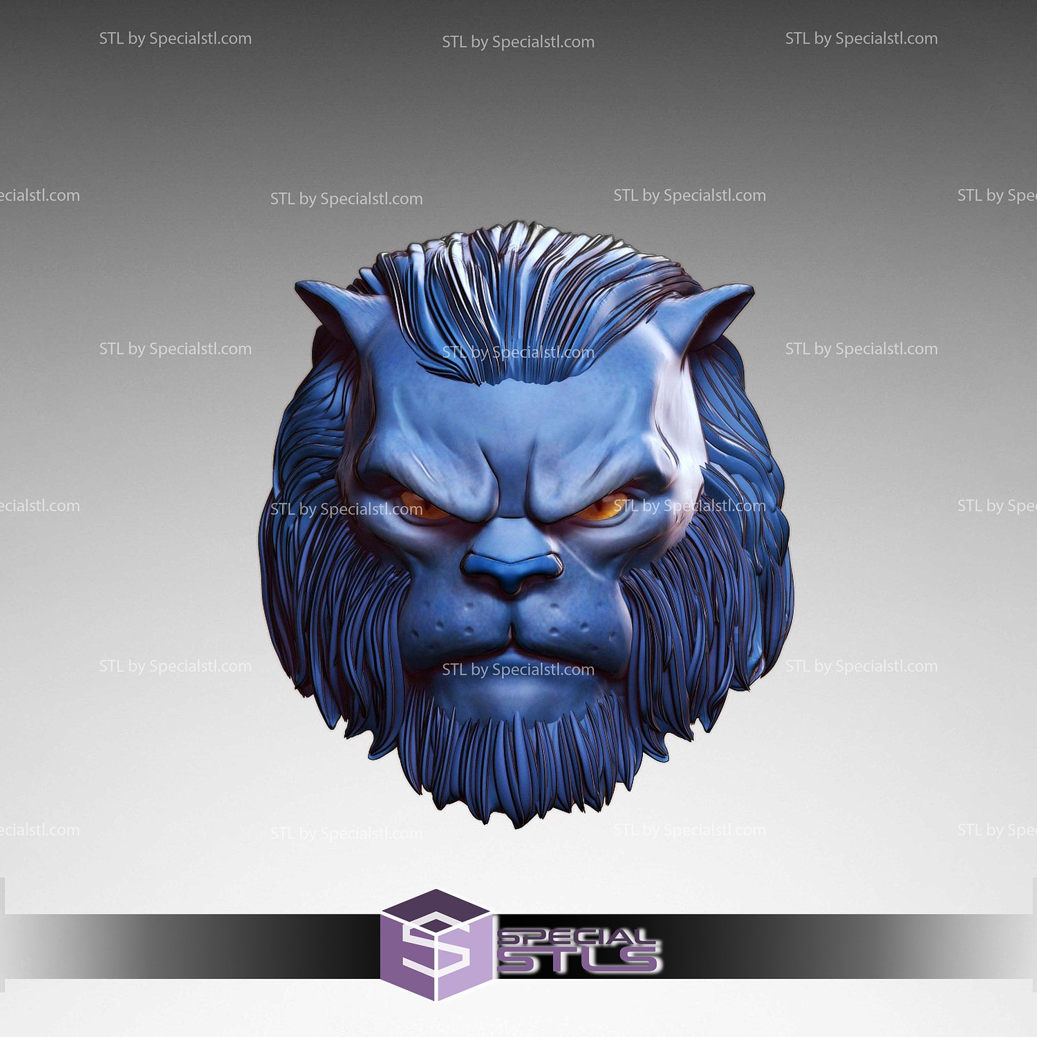 Custom Figure Head STL Collection - Beast Astonishing 3D Model — view 3