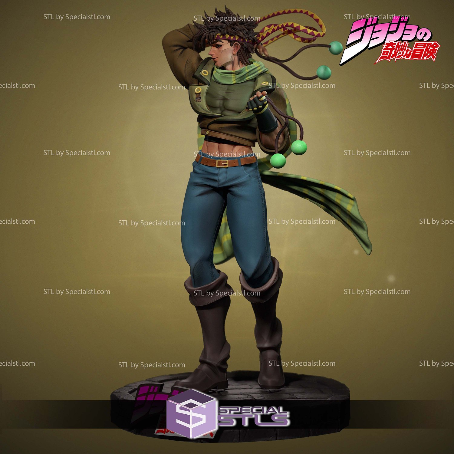 Joseph Joestar JOJOs Bizarre Adventure 3D Print Files STL Model — view 4