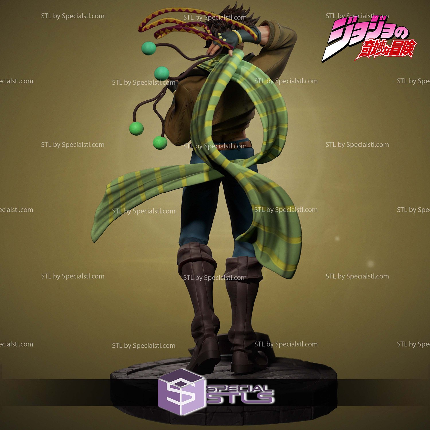Joseph Joestar JOJOs Bizarre Adventure 3D Print Files STL Model — view 5