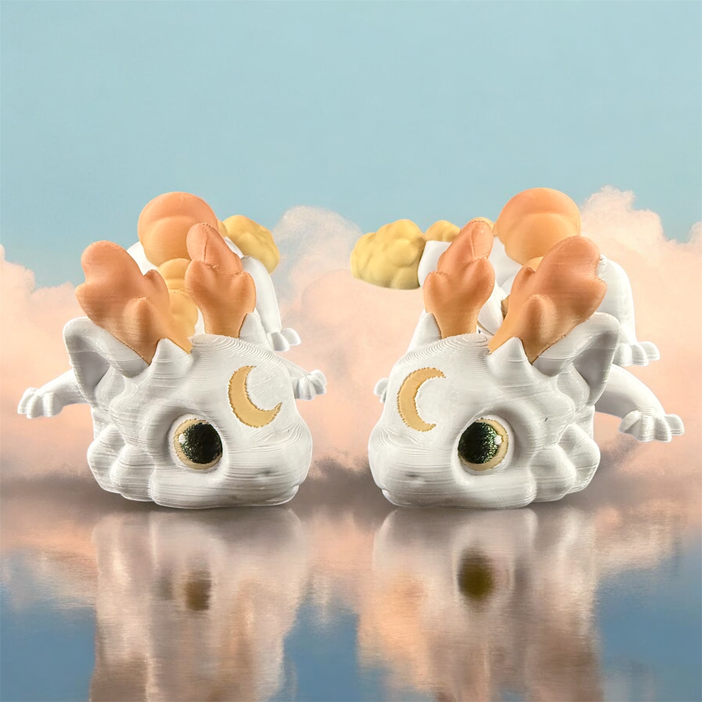 Teen Cloud and Fluffwing Dragon 3D STL Model
