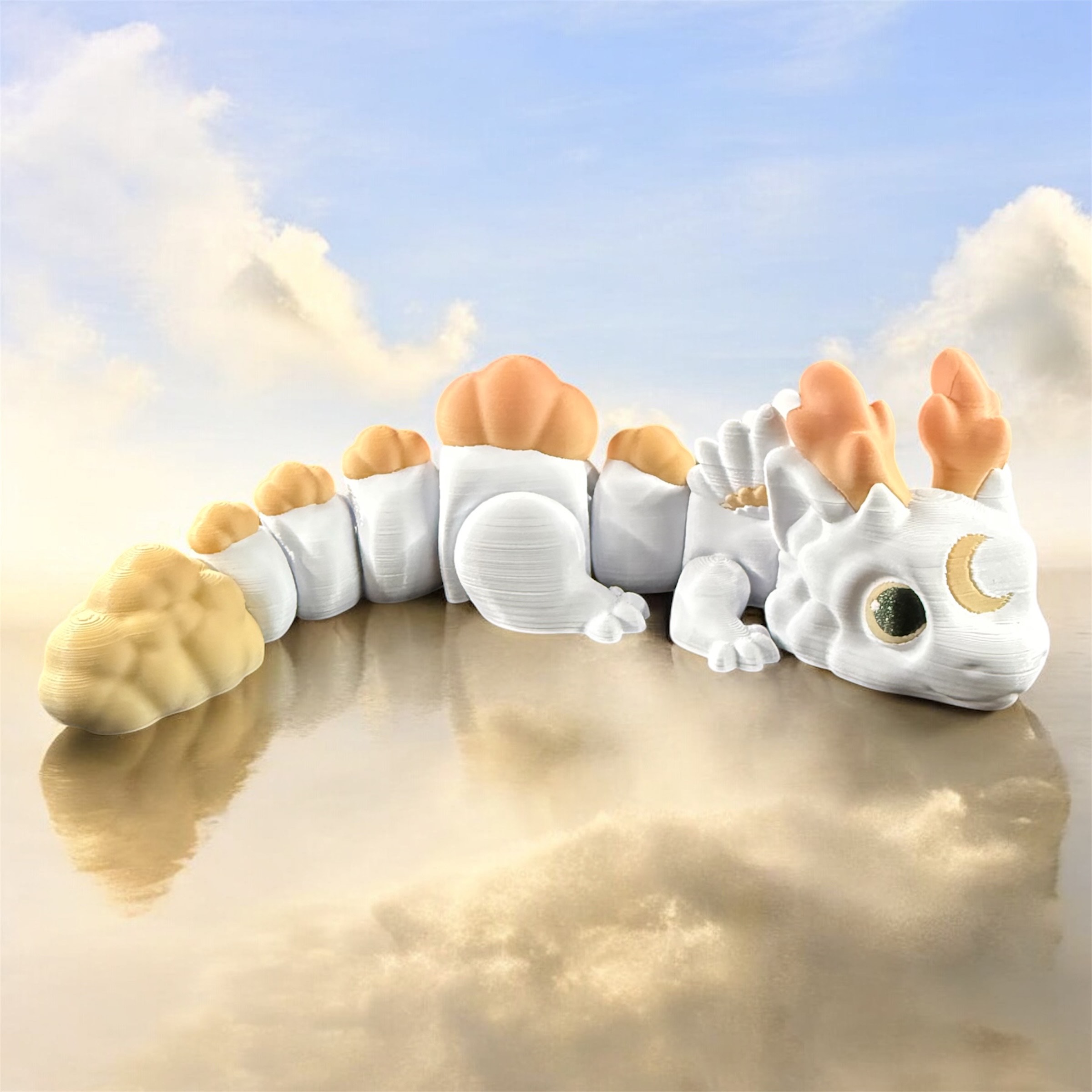 Teen Cloud and Fluffwing Dragon 3D STL Model — view 4