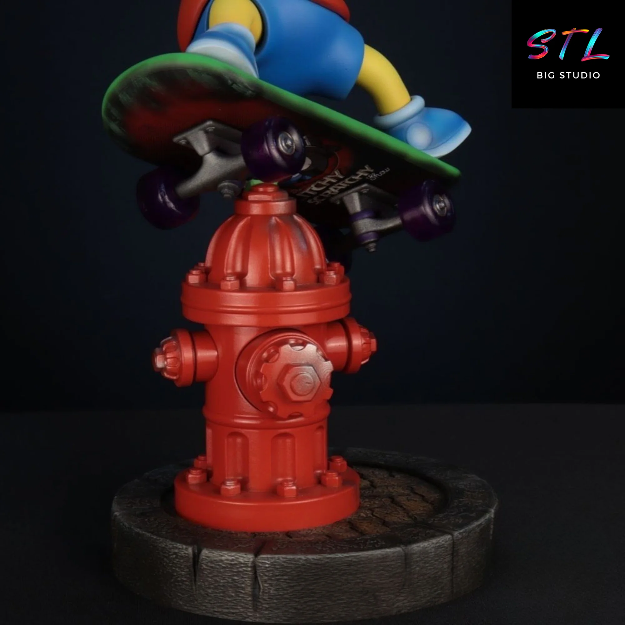 STL Bart Simpson on Skateboard (Bartman) | 3D Printable Figure | The Simpsons Model — view 5
