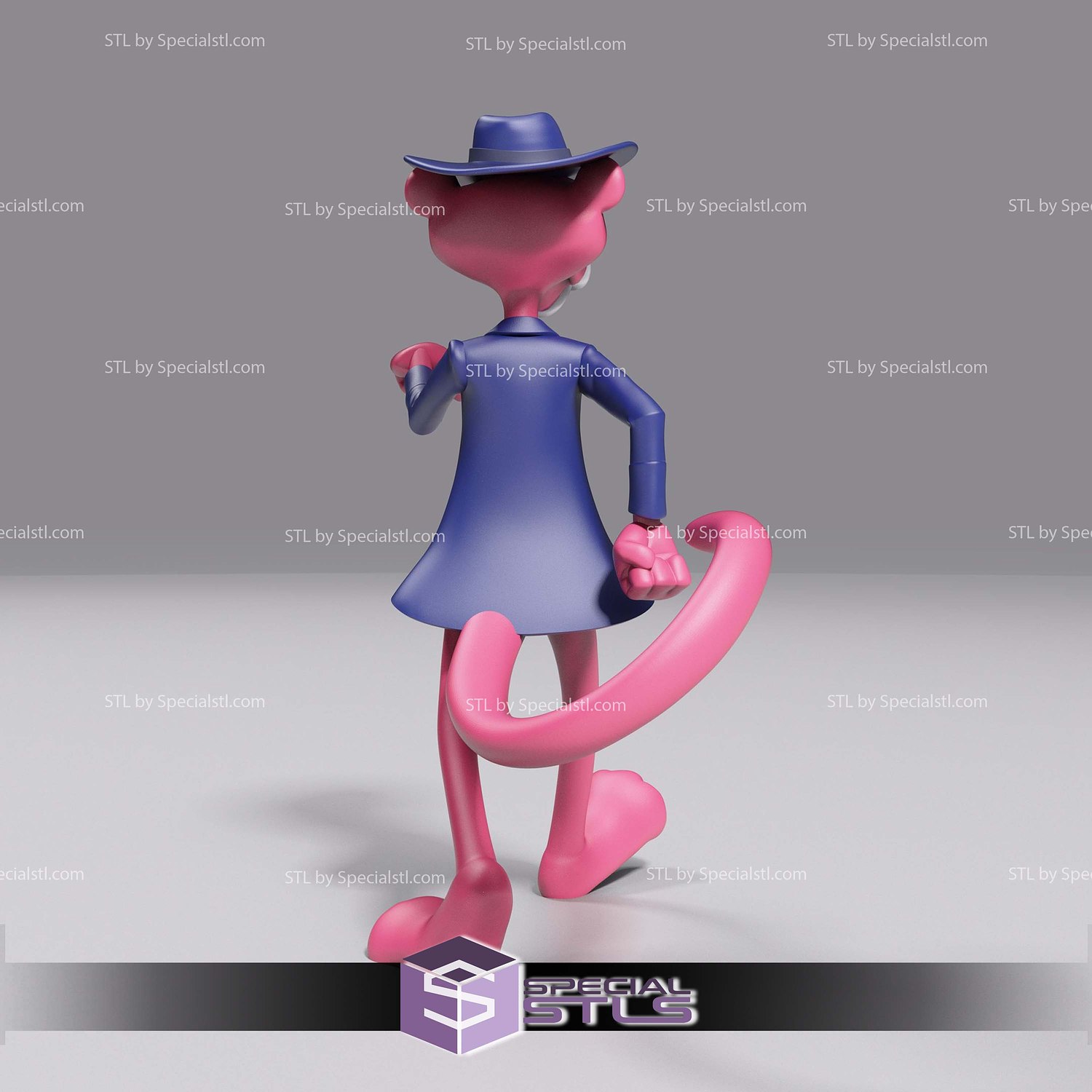 Pink Panther Gentleman 3D Printer Files STL Model — view 4