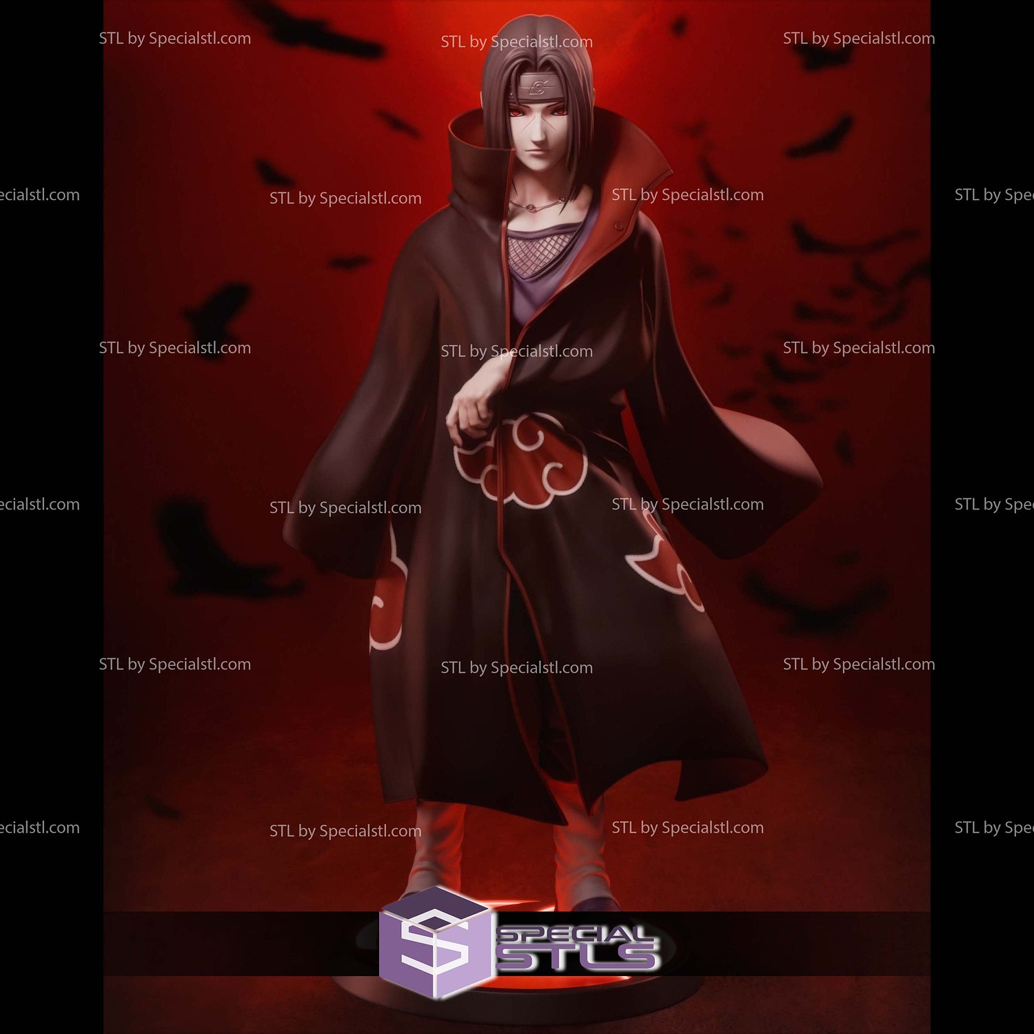 Itachi Uchiha Standalone 1-6 3D Printer Files STL Model — view 3
