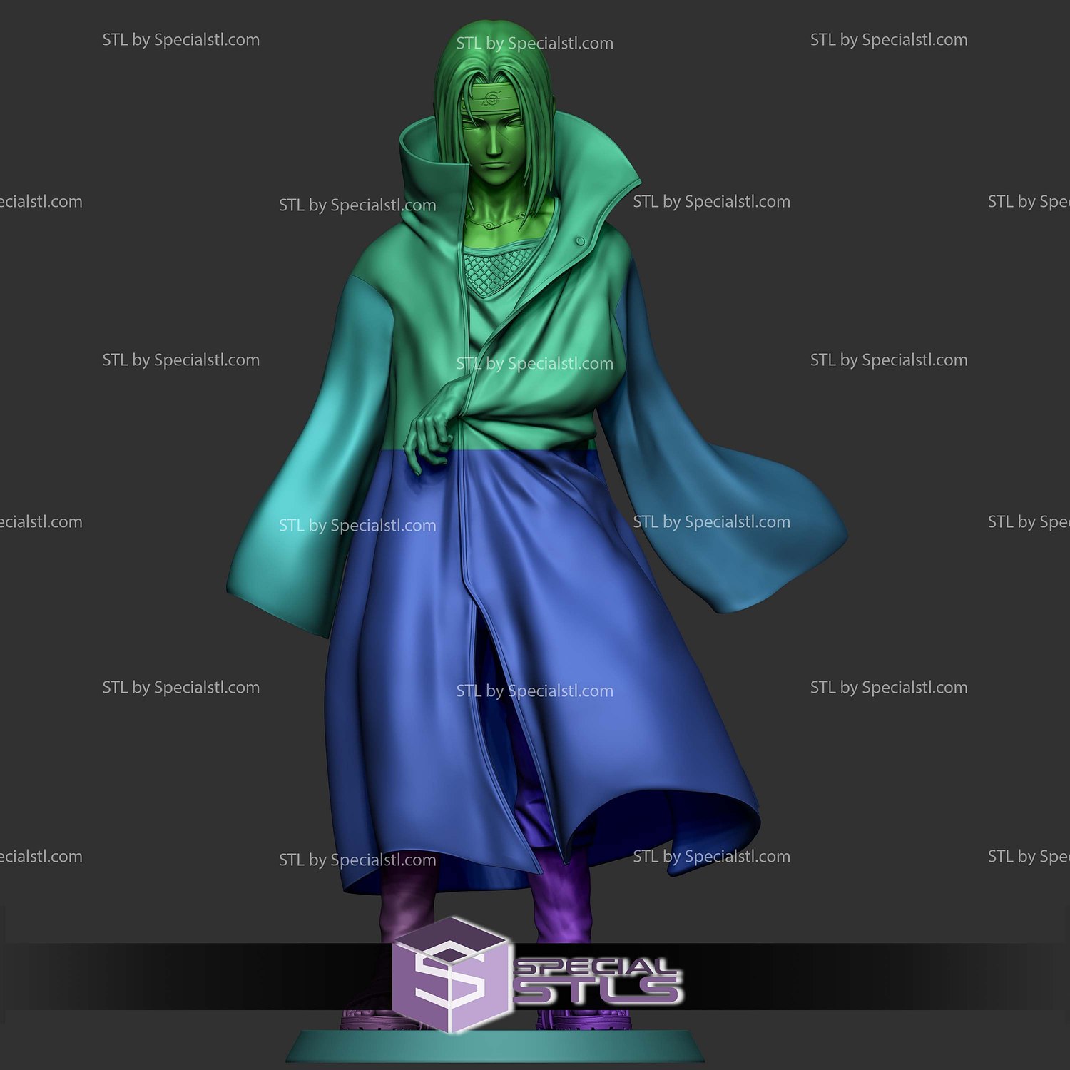 Itachi Uchiha Standalone 1-6 3D Printer Files STL Model — view 4