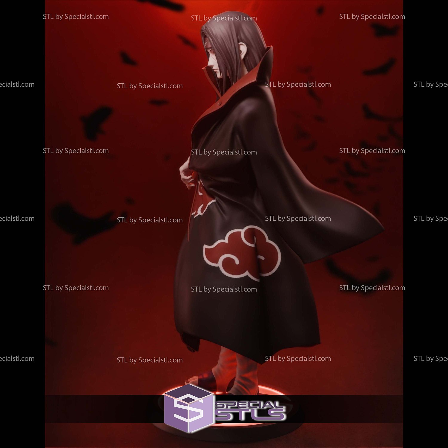 Itachi Uchiha Standalone 1-6 3D Printer Files STL Model — view 5