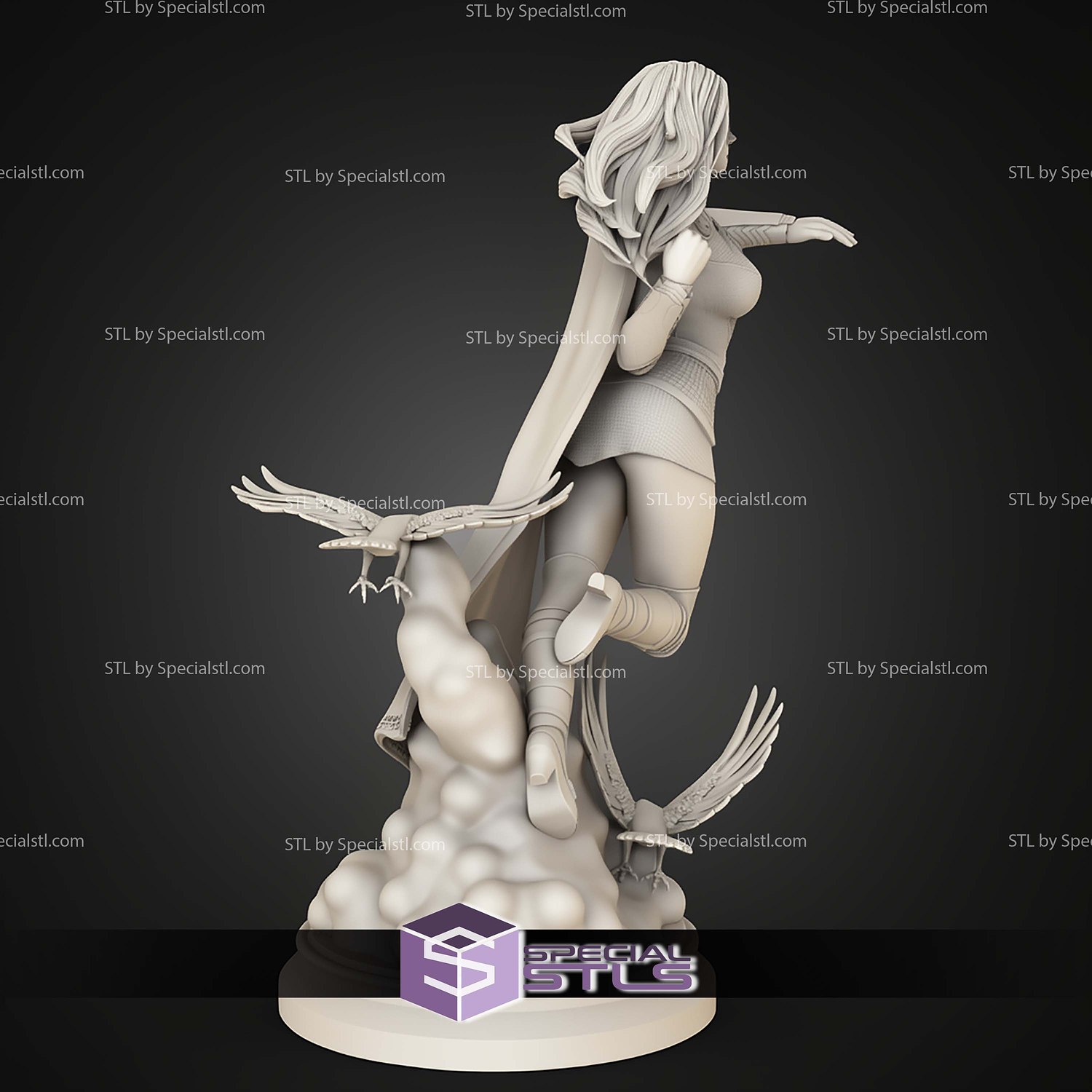 Mary Marvel Cloud Base STL Files 3D Model — view 3
