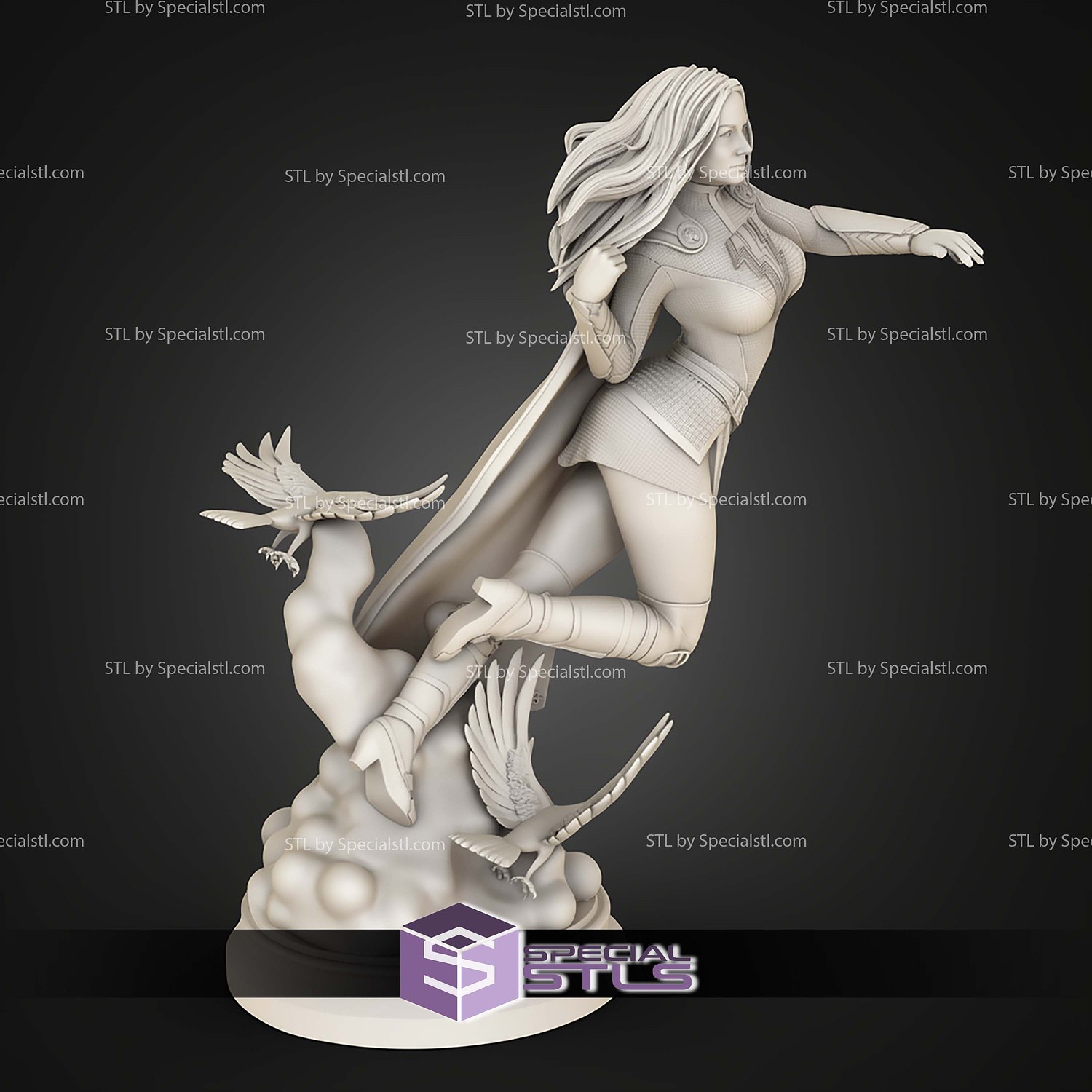 Mary Marvel Cloud Base STL Files 3D Model — view 5