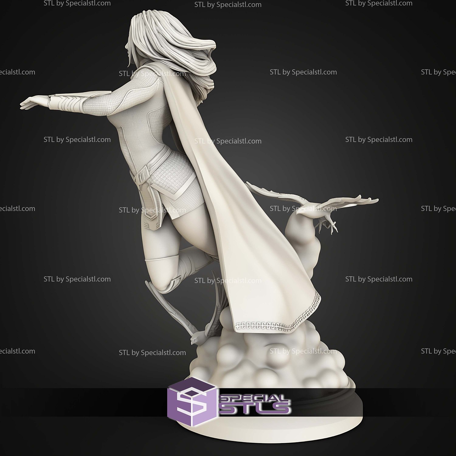 Mary Marvel Cloud Base STL Files 3D Model — view 6