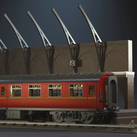 Hogwarts Express 3D Printing Model | Assembly Kit 2 - Platform 9 3\/4 STL Model