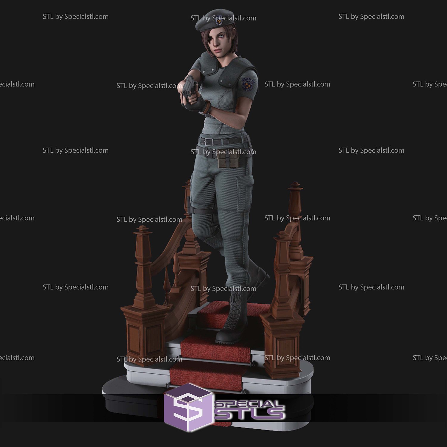 Jill Valentine Police Suit 3D Print Files STL Model — view 2