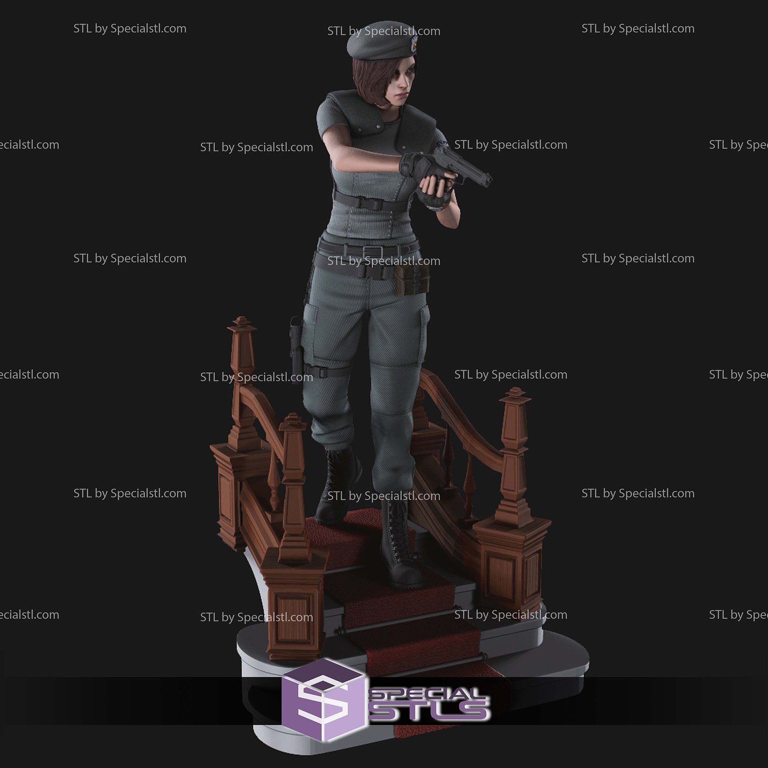 Jill Valentine Police Suit 3D Print Files STL Model — view 3