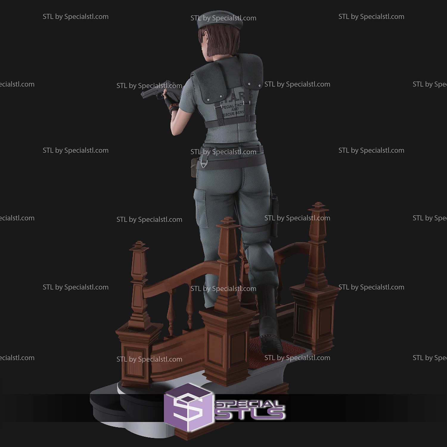 Jill Valentine Police Suit 3D Print Files STL Model — view 5
