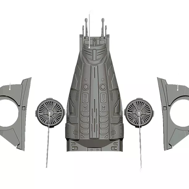 Mothership Part Two IX - Board Game Miniature STL 3D Model