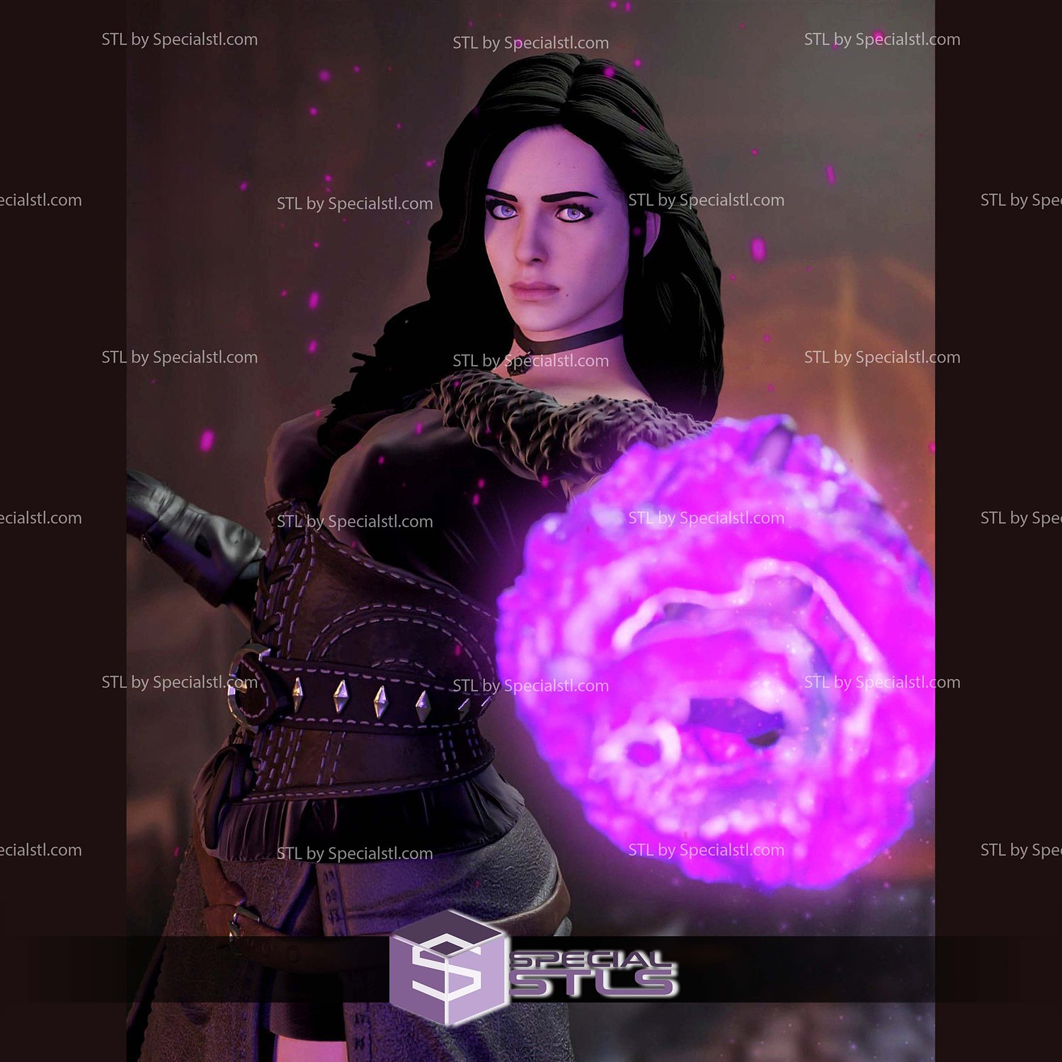 Yennefer The Witcher 1-4 Scale 3D Print Files STL Model — view 2