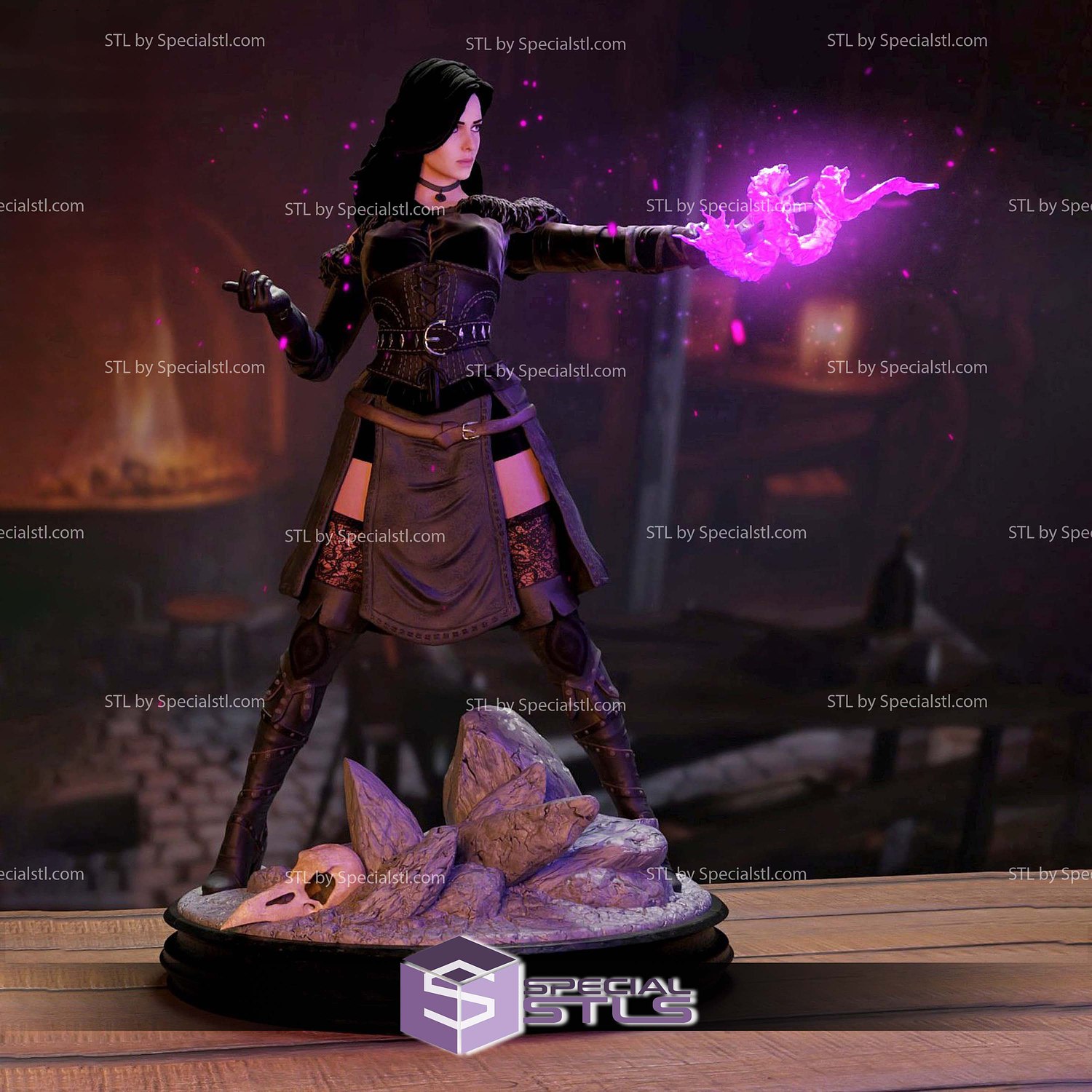 Yennefer The Witcher 1-4 Scale 3D Print Files STL Model — view 3