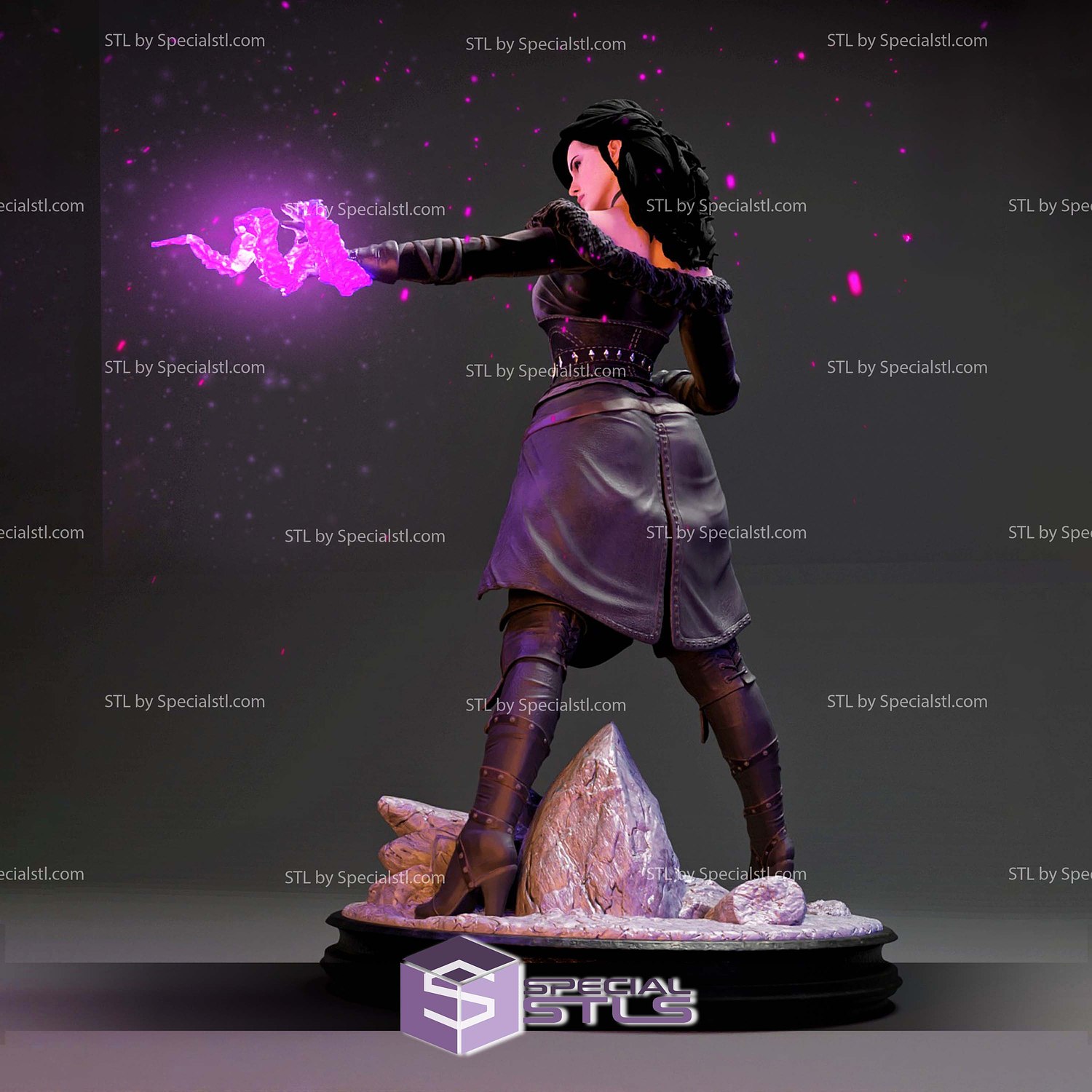 Yennefer The Witcher 1-4 Scale 3D Print Files STL Model — view 4