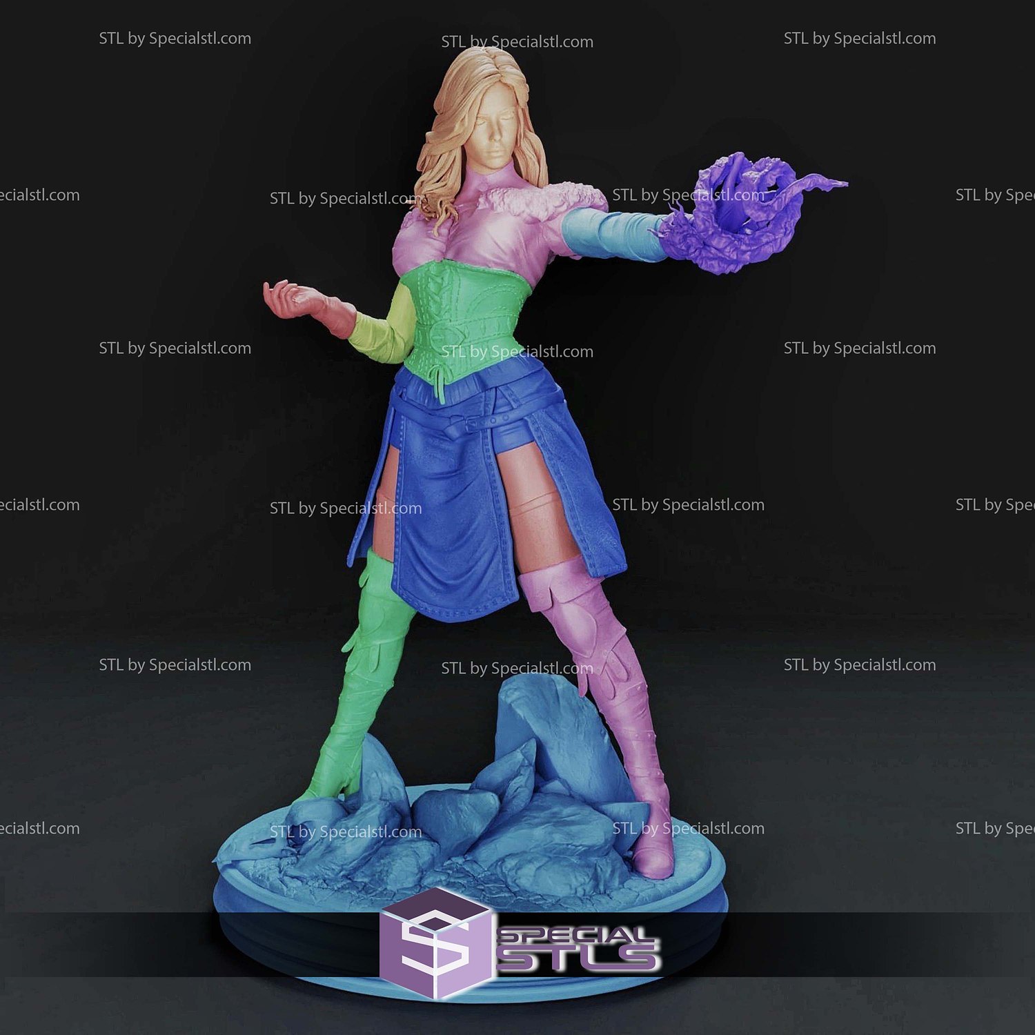 Yennefer The Witcher 1-4 Scale 3D Print Files STL Model — view 5