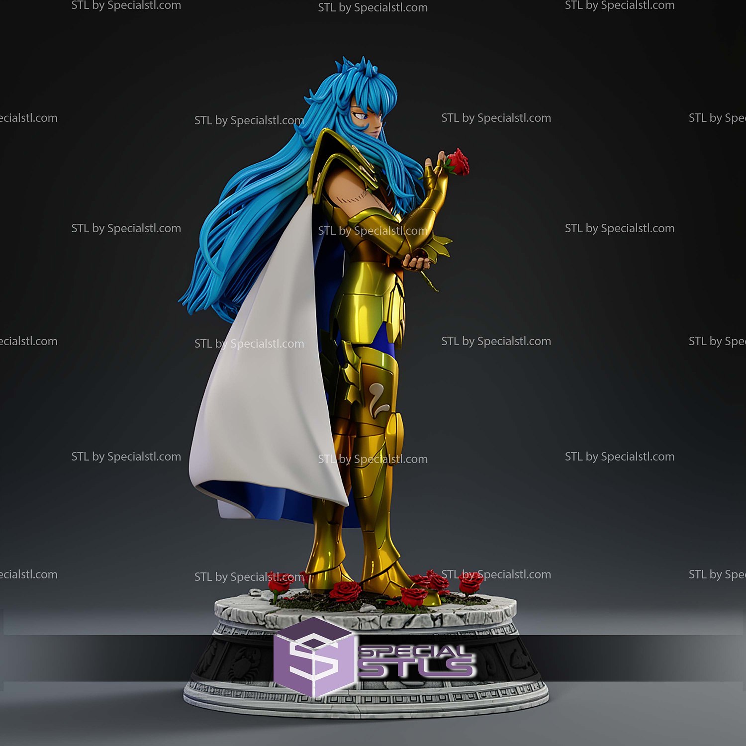 Aphrodite Of Pisces With Rose STL Files 3D Model — view 7