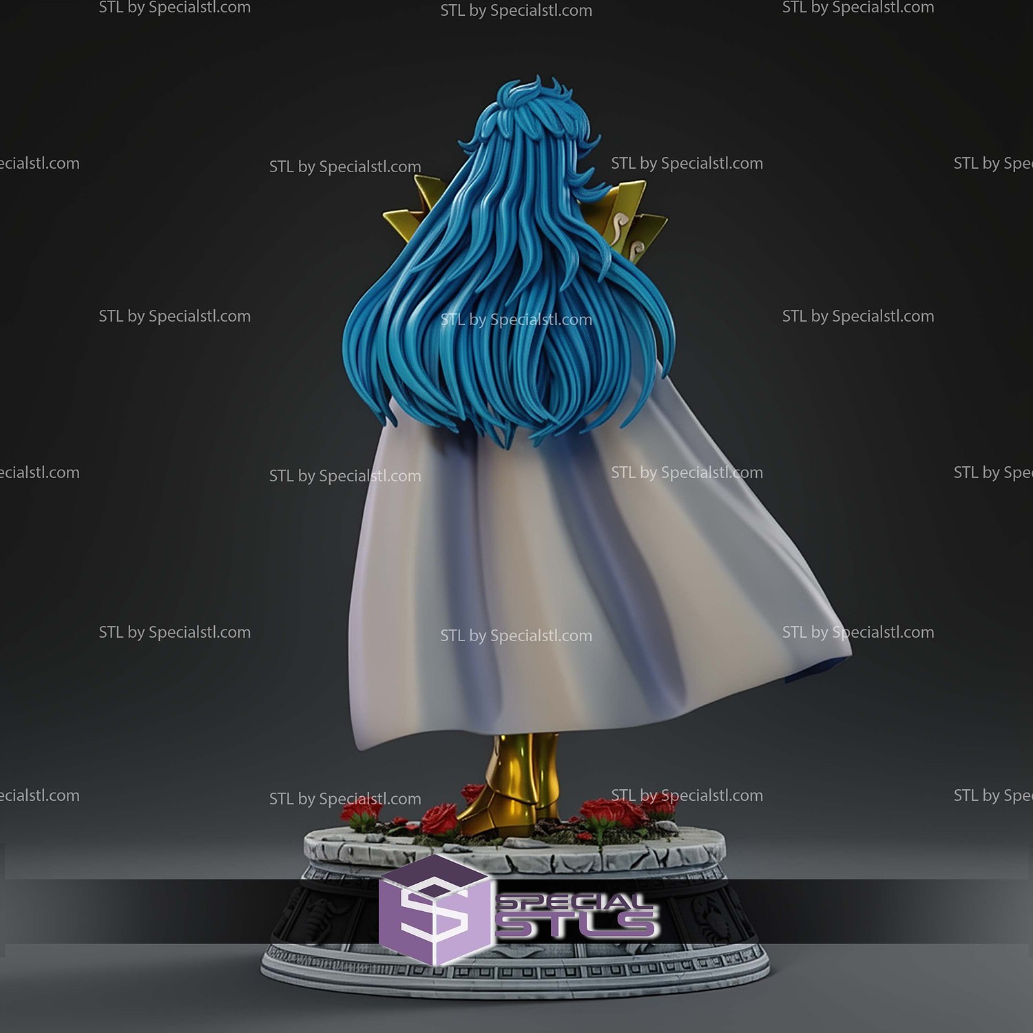 Aphrodite Of Pisces With Rose STL Files 3D Model — view 8