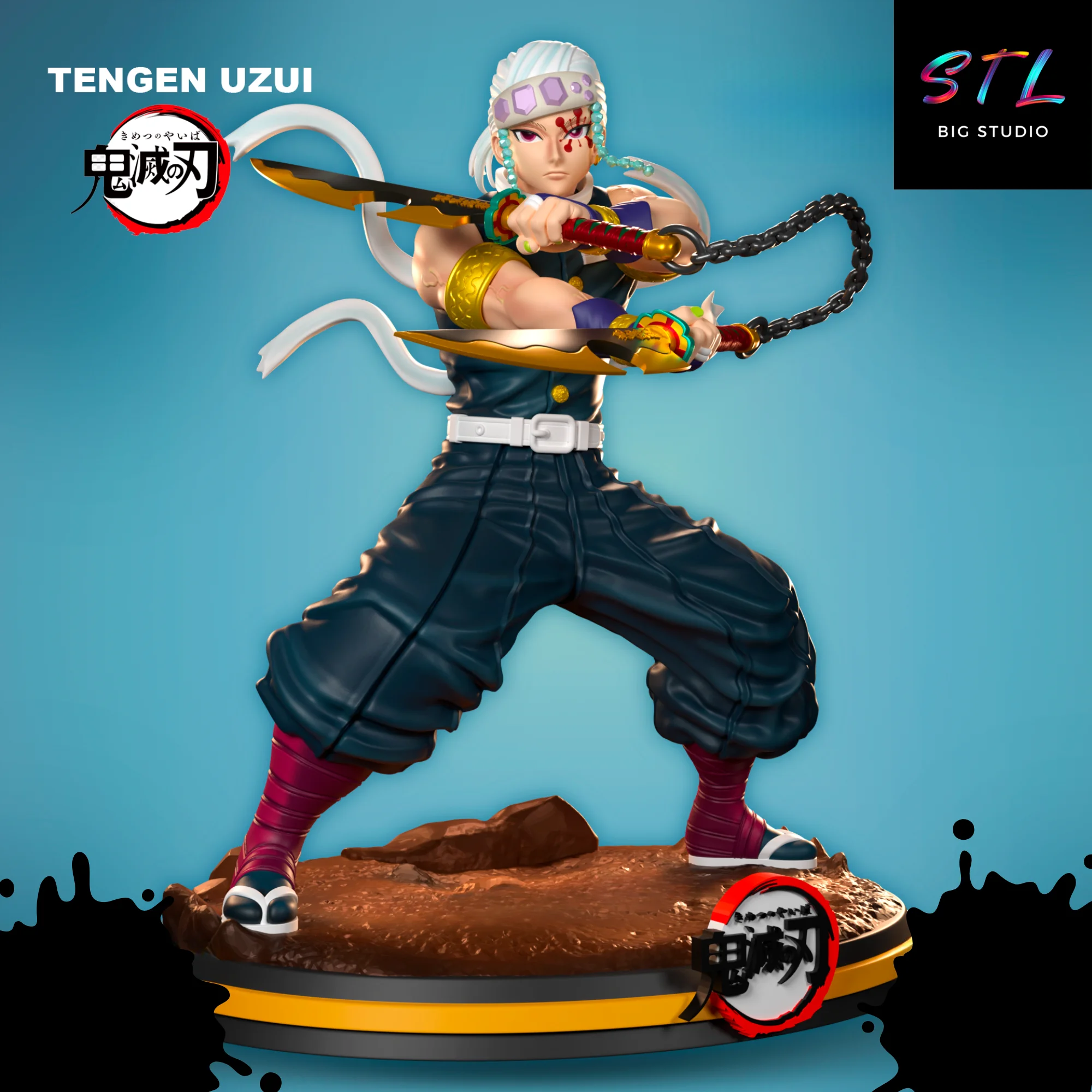 Tengen Uzui STL | Demon Slayer | 3D Printing Figure Model