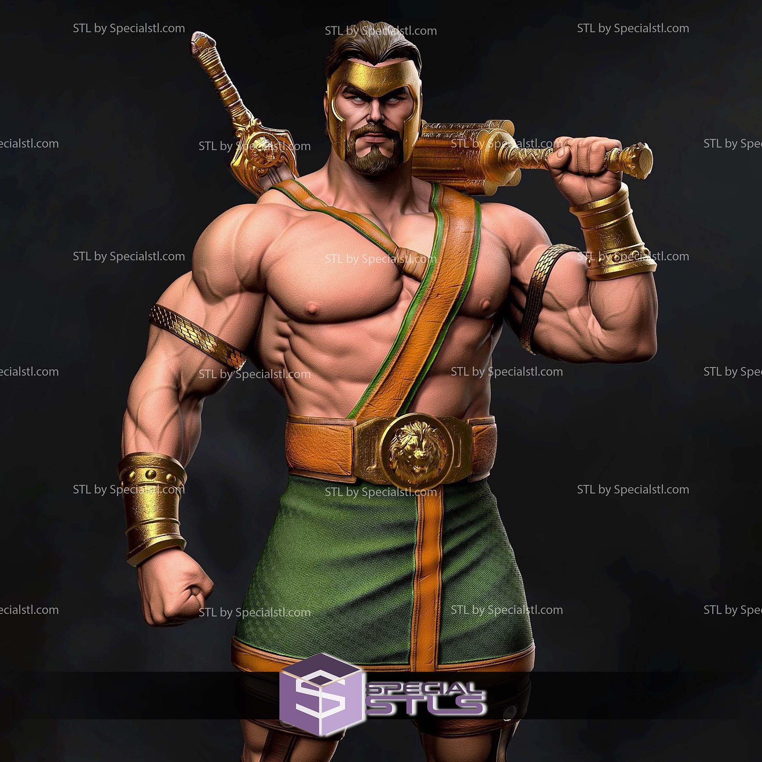Hercules Marvel Museum Pose STL Files 3D Model — view 2