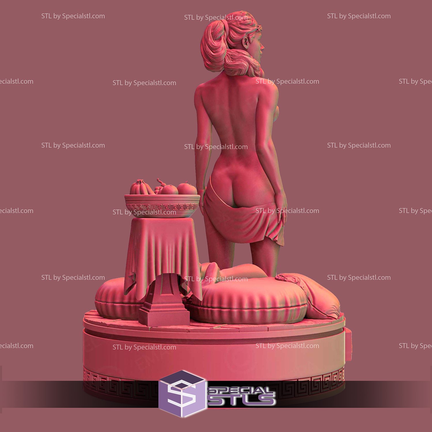 Aphrodite Goddess of beauty Geek Woman 3D Print Sculpture STL Model — view 2