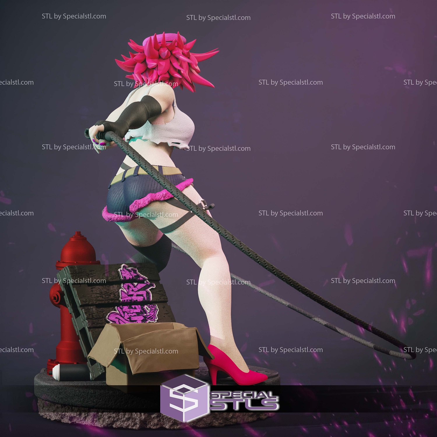 Poison Fire Police Street Fighter 3D Printer Files STL Model — view 3