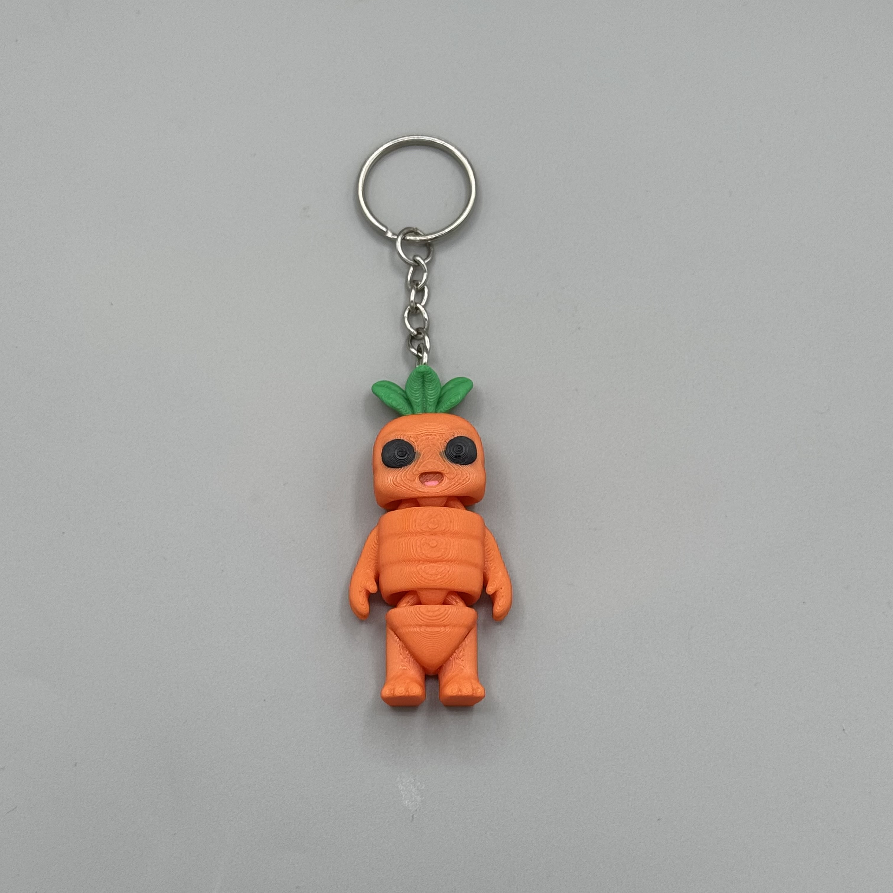 Flexy Carrot Dude + Keychain – No Supports! 3D STL Model — view 4