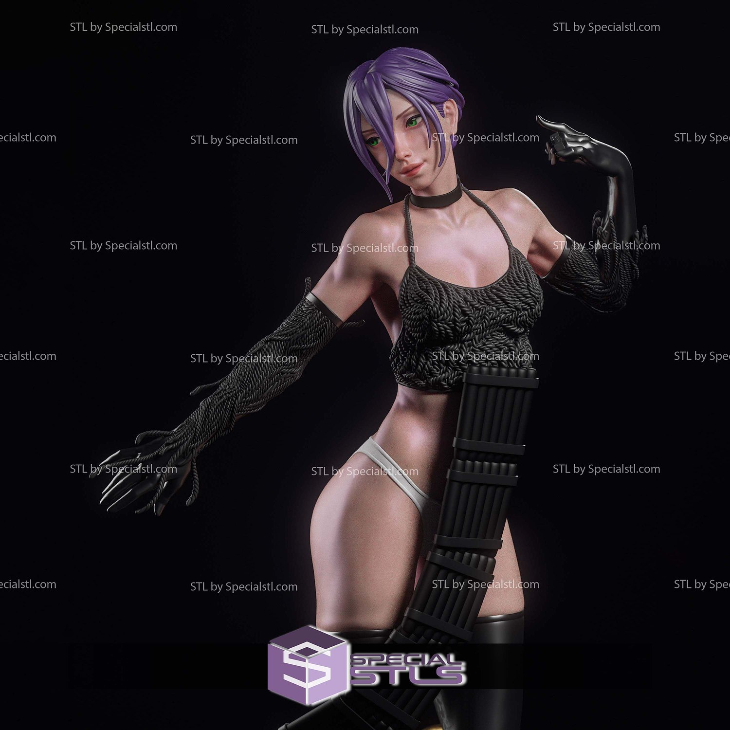 Reze Bombgirl Form STL Files 3D Model — view 5