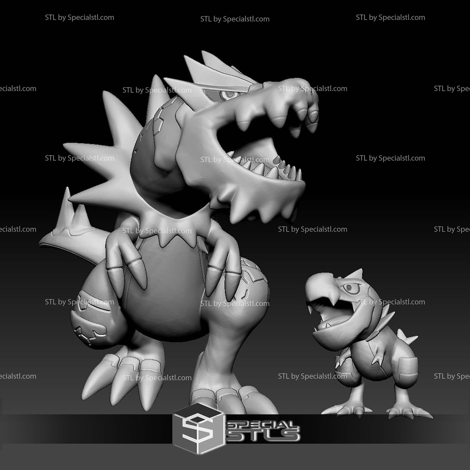 Pokemon STL Collection Tyrunt Tyrantrum 3D Model — view 2