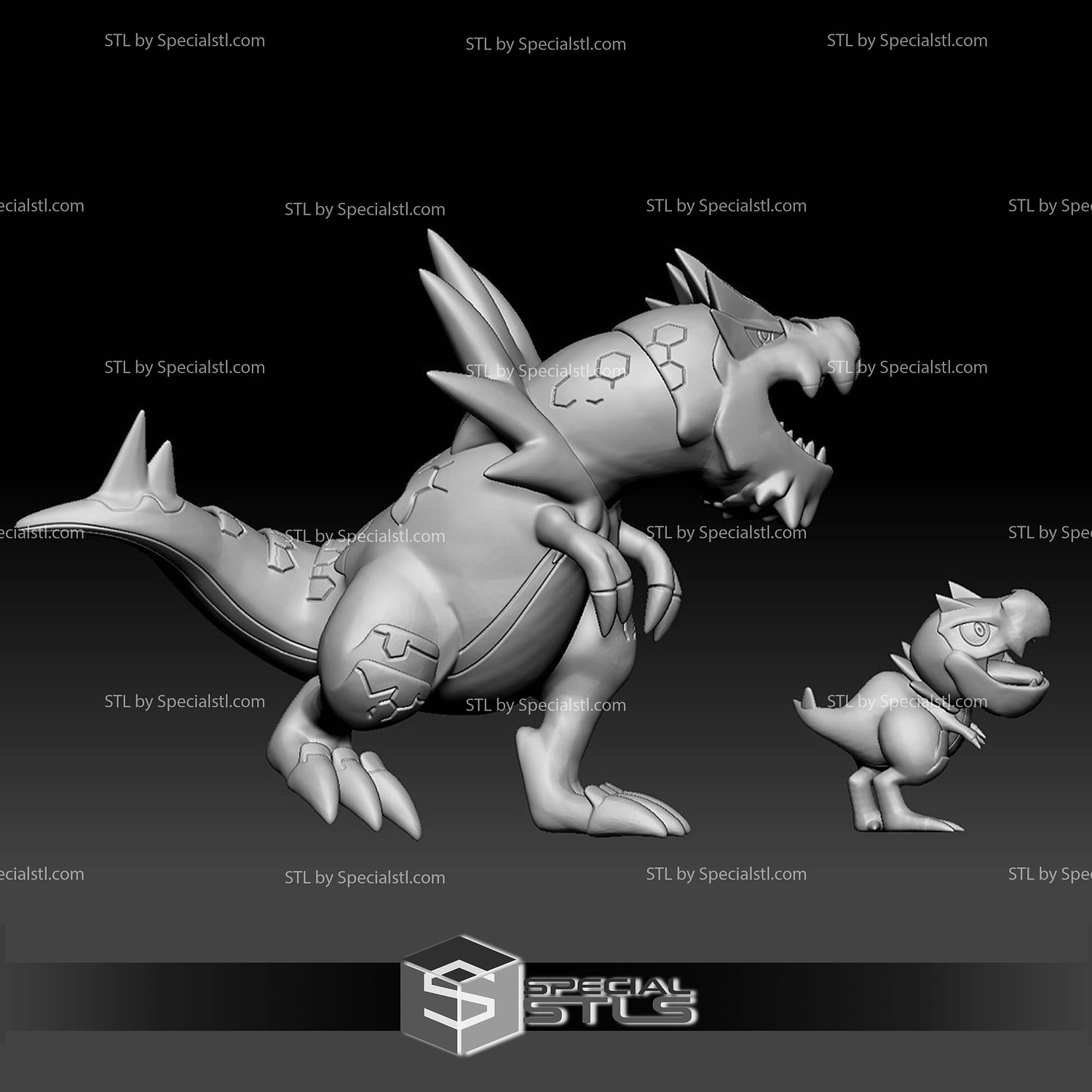 Pokemon STL Collection Tyrunt Tyrantrum 3D Model — view 3