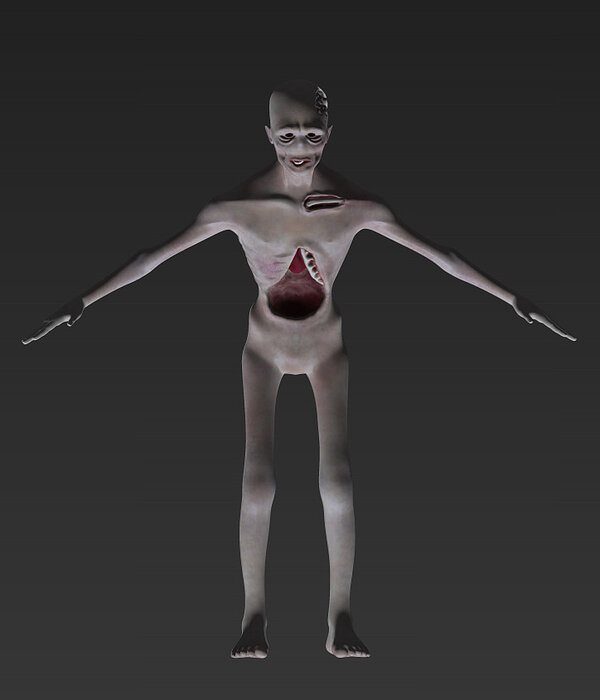 Zombie Character 3D MAX Model — view 2