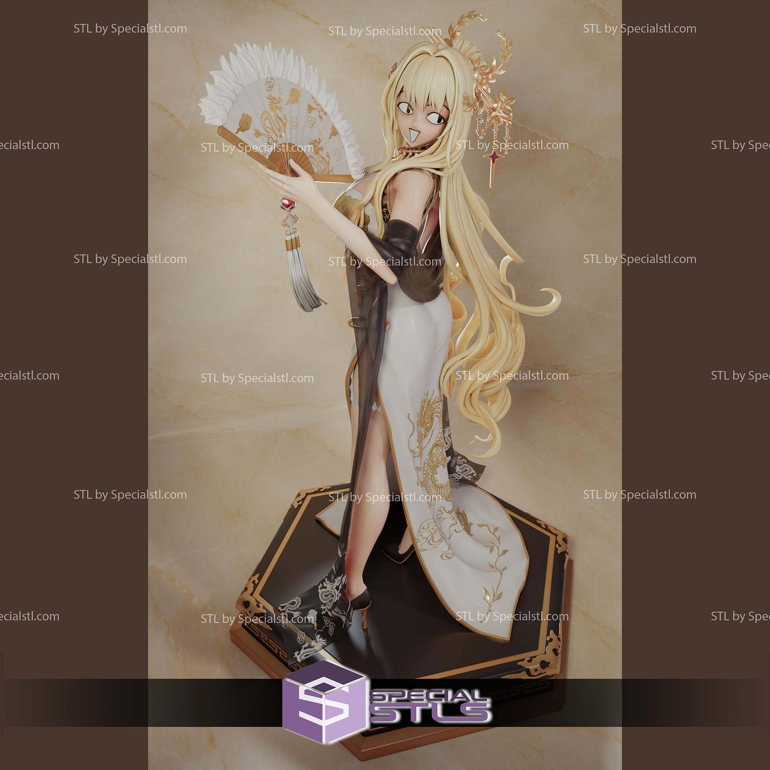 Nikke Crown Glorious Flower 250mm STL Files 3D Model — view 2