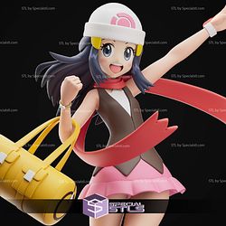 Dawn and Piplup Pokemon Digital STL Files 3D Model