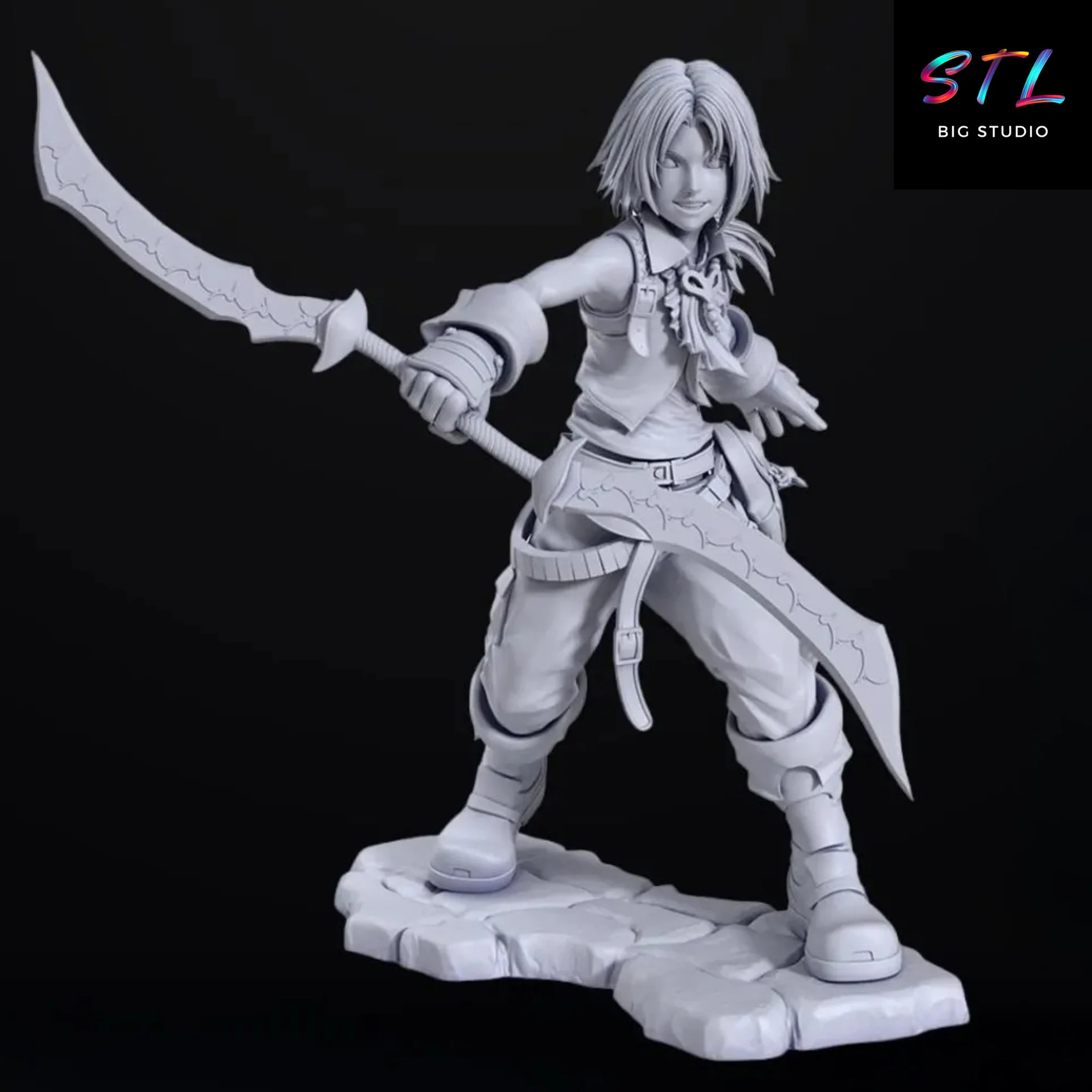 Zidane Tribal STL | Final Fantasy IX | 3D Printable Figure Model — view 2