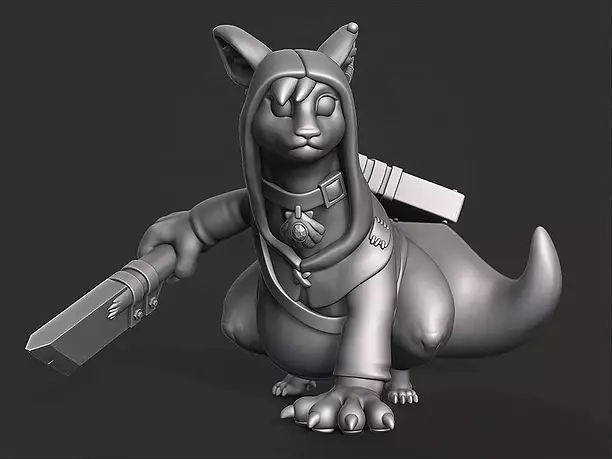 Veyluu Rogue - Custom DnD Miniature 3D OBJ Model