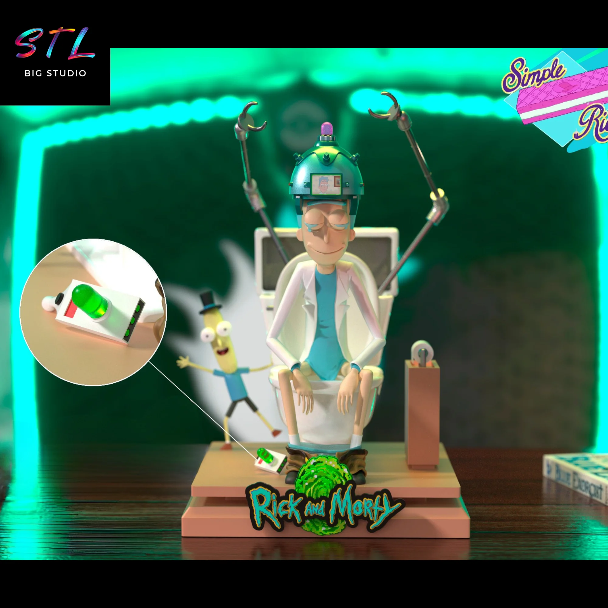 Rick King of Shit STL | Rick and Morty | 3D Printable Figure Model — view 3
