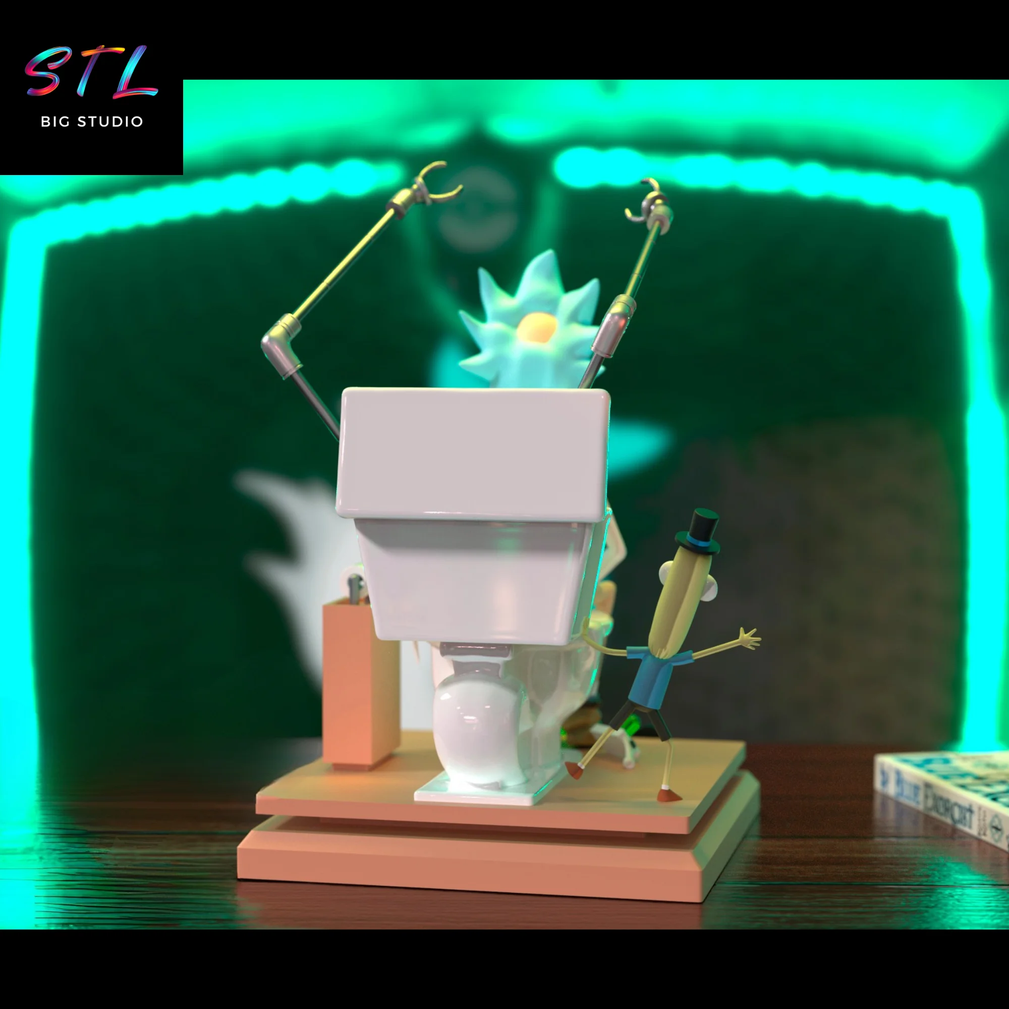 Rick King of Shit STL | Rick and Morty | 3D Printable Figure Model — view 4