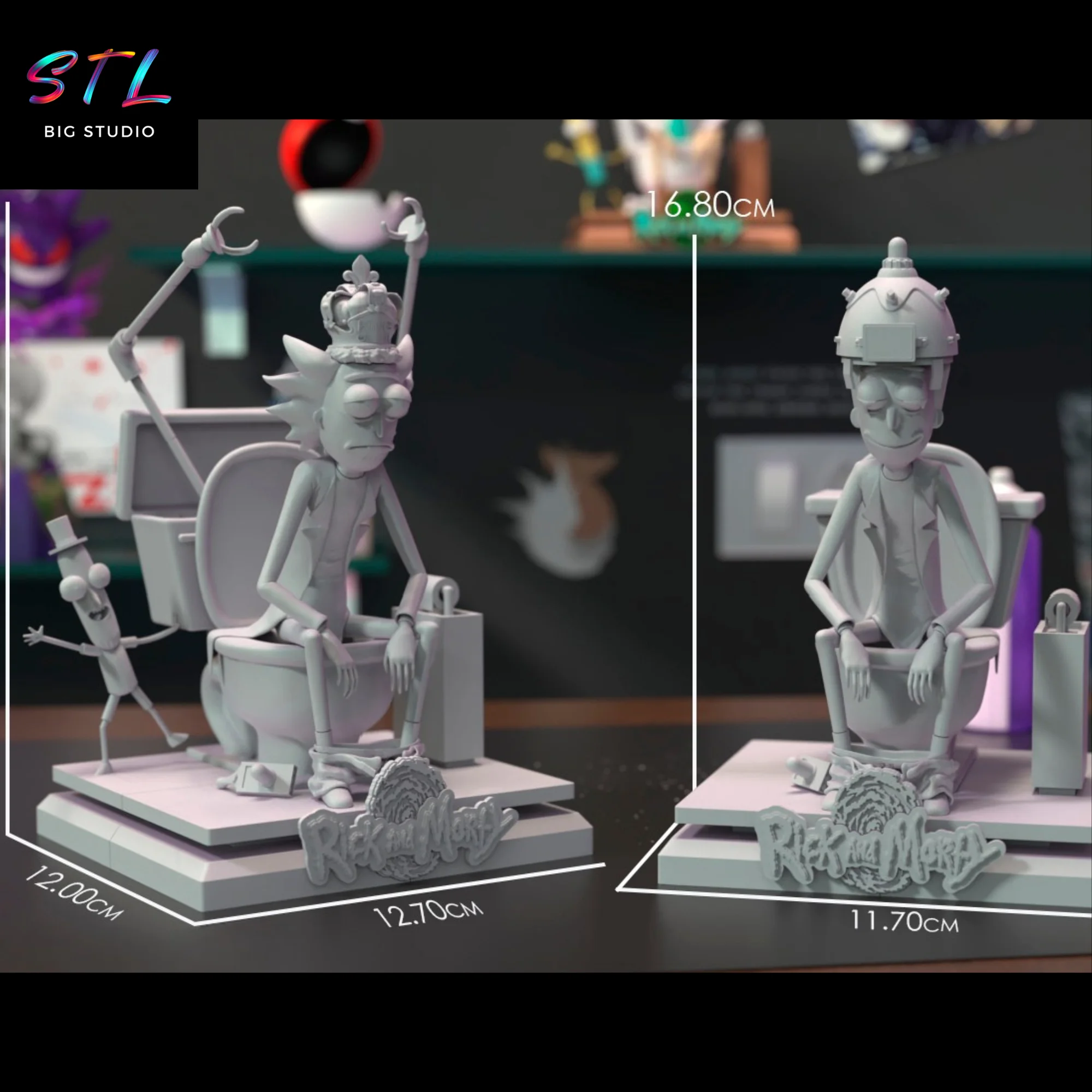 Rick King of Shit STL | Rick and Morty | 3D Printable Figure Model — view 5