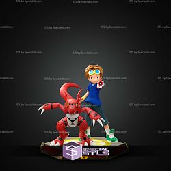 Takato and Guilmon V2 STL Files 3D Model
