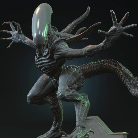 Alien Xenomorph Attack 3D Printer Files | Assembly STL Model