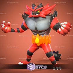 Incineroar Pokemon Complete STL Files 3D Model